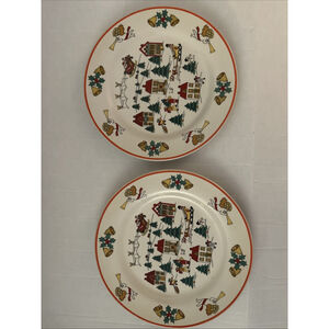 Joy of Christmas Dinner Plates Jamestown 10.5" Set of 2